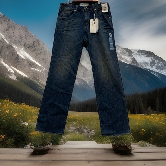 Lee Modern Straight Fit Jean New Size 34x32 Dark Blue Wash NWT - Picture 2 of 14